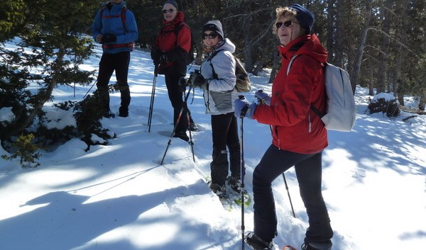 Excursionistas con Raquetas de Nieve en Andorra